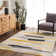 Dimond Striped Mustard/Grey/Beige Area Rug