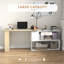 HOMCOM L Shaped Desk with Bookshelf-1263105933