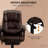 High Back Reclining Office Chair, Massage Office Chair With 6 Vibrating Points With Footrest And Remote