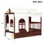 Lit simple pour enfant avec tente Haven, garde-corps hauts et tiroirs de rangement Haven-134060241