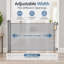 Barrière de sécurité rétractable pour bébé et animal de compagnie: Barrière en filet réglable sans perceuse pour une installation facile et sans dommages.-407760508-407760511