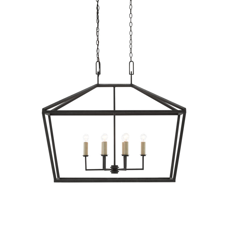 Denison 6 - Light Dimmable Lantern Geometric Chandelier