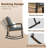 2 - Person Patio Conversation Sets Rocking Bistro Sets with Gray Cushions-723575856