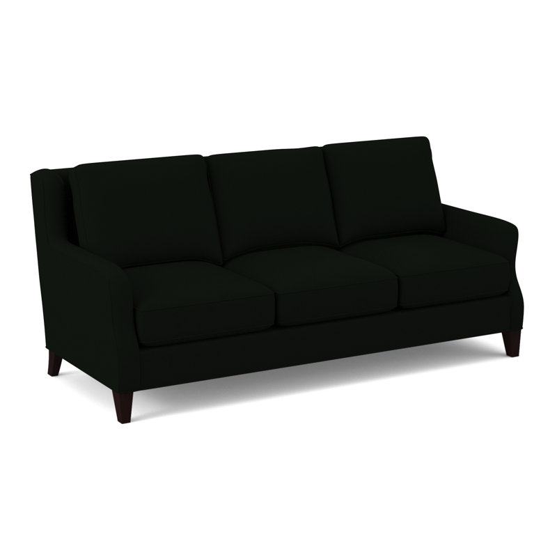 Savannah 84" Flared Arm Sofa, Dorset Black