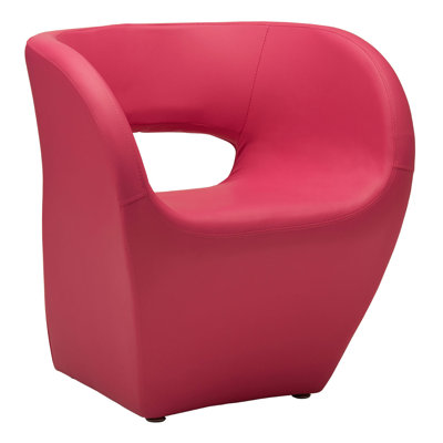 Aldo Faux Leather Barrel Chair