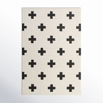 Cavan Handmade Wool Black/Off-White Rug