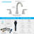 Bathroom faucet with 360 degree turn spout-115745102