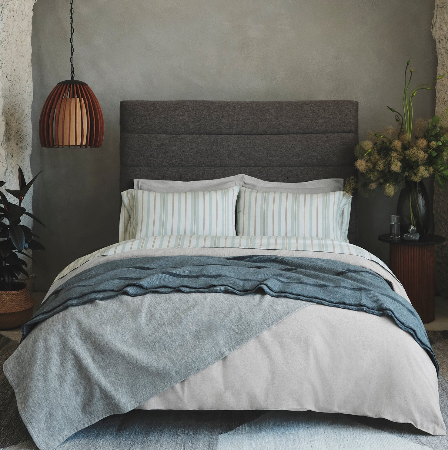 Cloud Organic Cotton Duvet Cover Set, King Duvet Cover, Pale Gray Heather