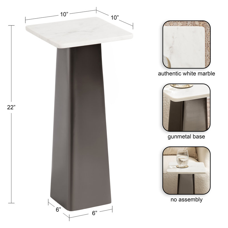 Square Marble Drink Table