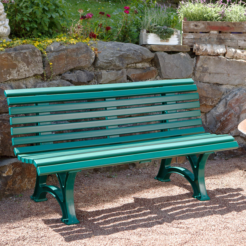 Banc de jardin ergonomique en PVC résistant aux intempéries - Vert, Vert