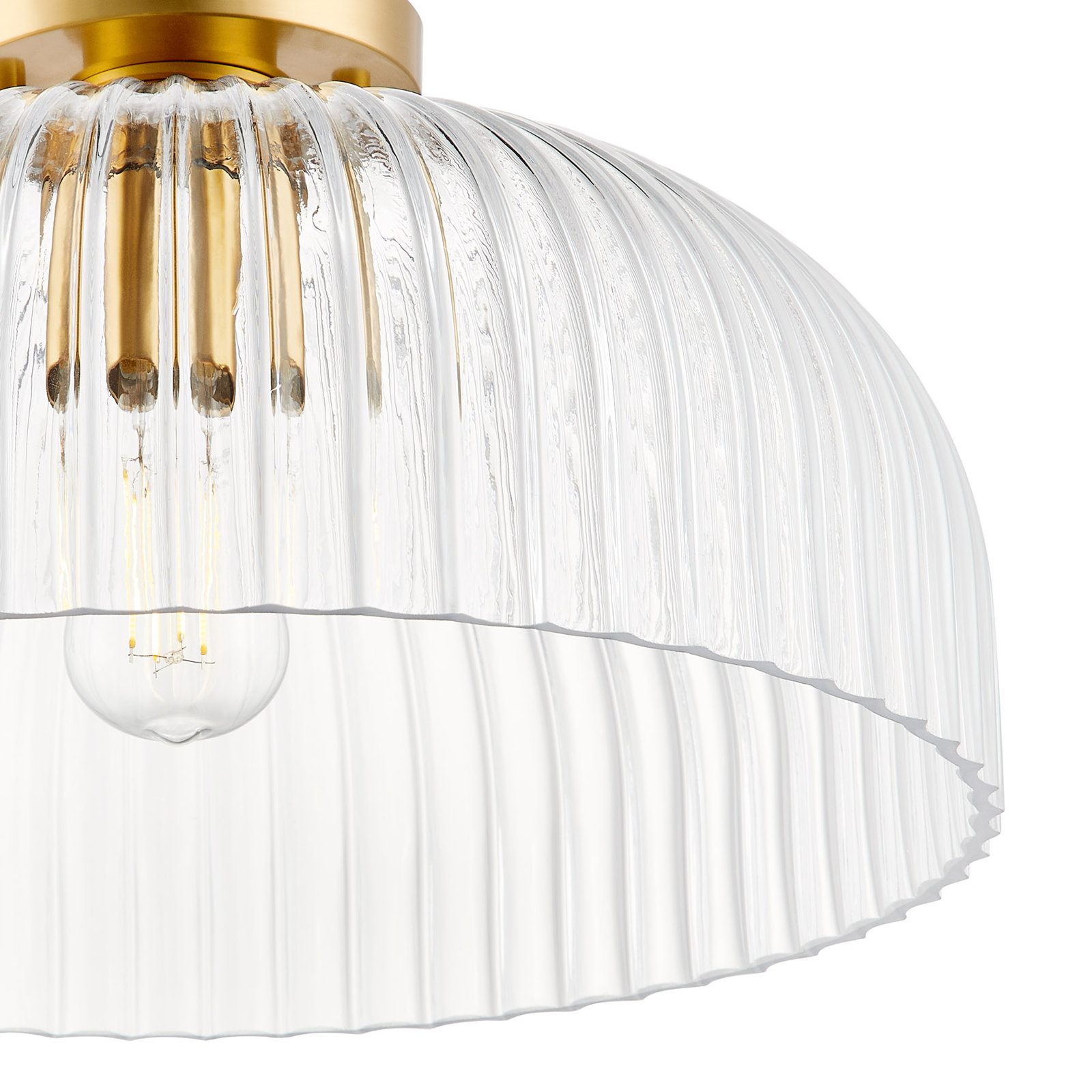 Whistler 1-Light Ceiling Light in Natural Brass