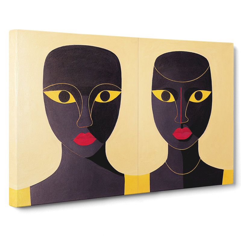 Two Women Abstract Vol.3 - Wrapped Canvas, 35cm H x 50cm W x 3cm D