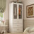 Abbate 2-Door 3-Drawer Wood and Glass Armoire