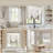 Aria Charcoal Botanical Print Linen-Blend Light Filtering 42x84" Window Panel Pair