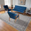 Ensemble de salon en tissu bleu marine 3 pièces Opal, l 71,12 po x P 29,48 po x H 32,88 po-111639169