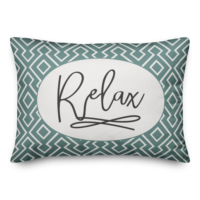 Housse de coussin rectangulaire et insert Relax, Bleu sarcelle