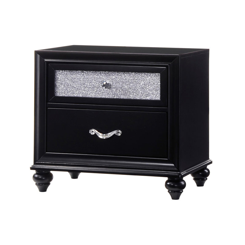 Bellafonte 25.25'' W Nightstand, Black