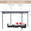 Auvent rétractable Outsunny 11,5 pi x 11,5 pi, structure en acier gris avec protection UV pour patio et jardin