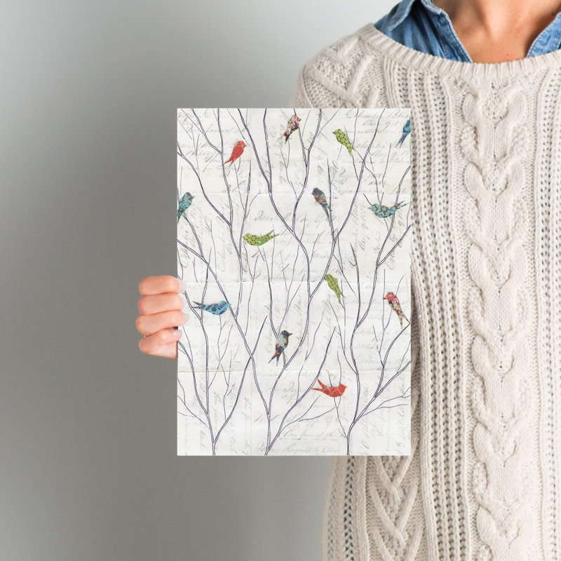 «Summer Birds Context I», impression, H 12 po x l 8 po x P 0,75 po, Toile tendue