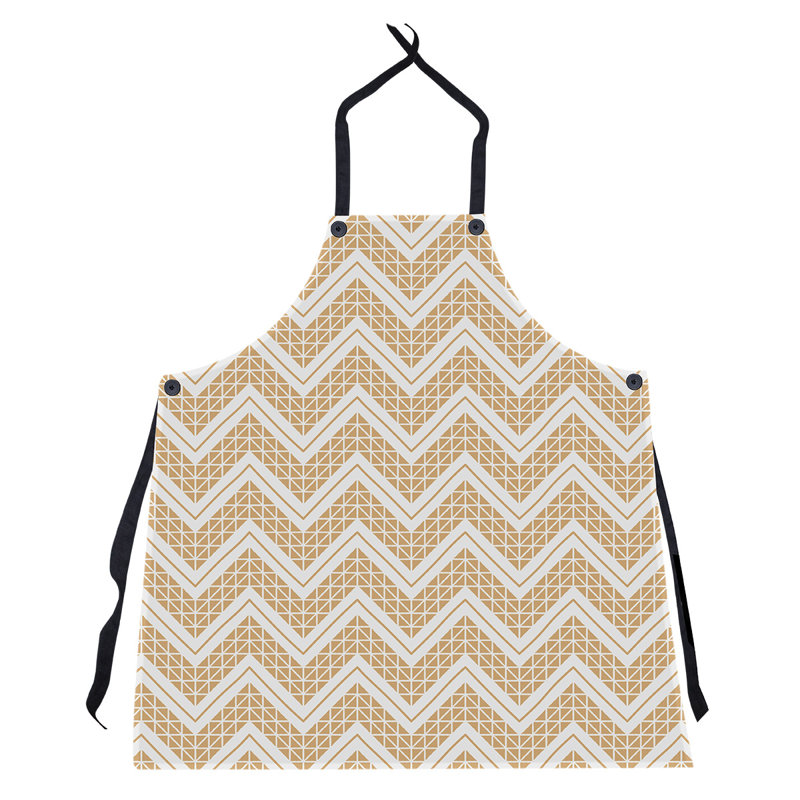 Stephenie Bib Apron, Orange/White