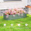 Ensemble de jardin surélevé galvanisé 4,9 pi x 2 pi x 1 pi, jardinière en métal avec bordure de sécurité, vert-1155677694-1155677692
