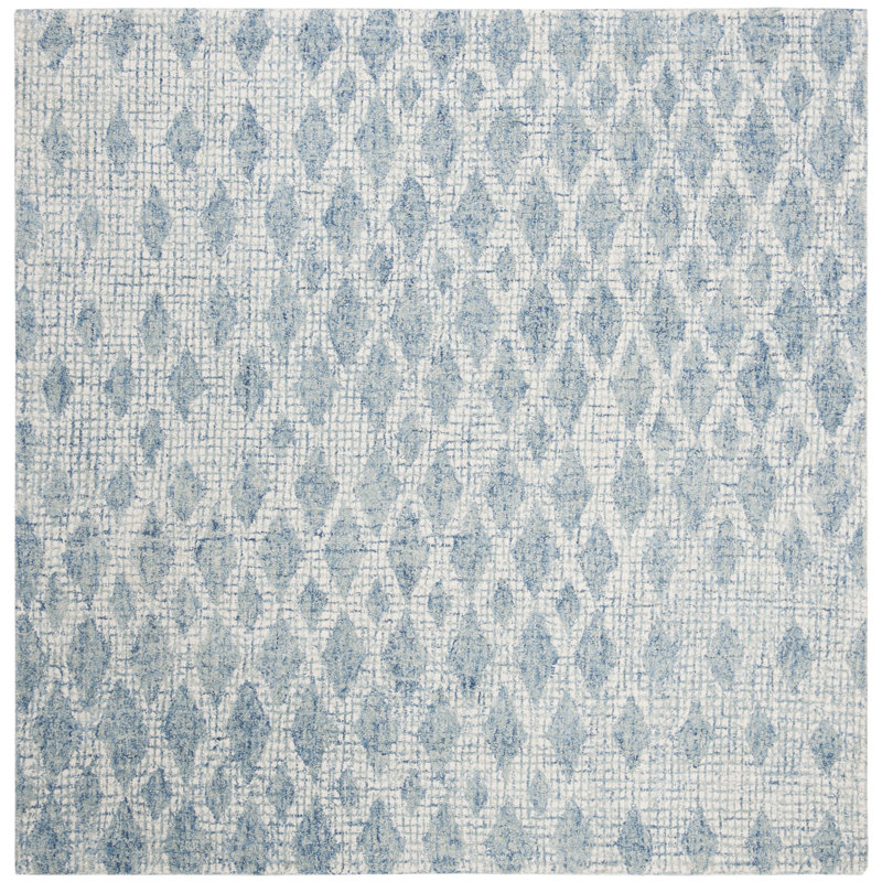 Eubank Tufted Wool Performance Geometric Rug, Square 6'