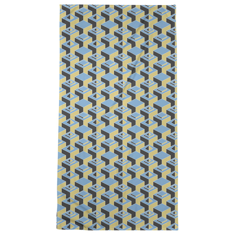Jordao Bath Towel, Teal/Black