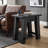 Solid Wood 3-Piece Living Room Coffee Table & End Table Set, Black