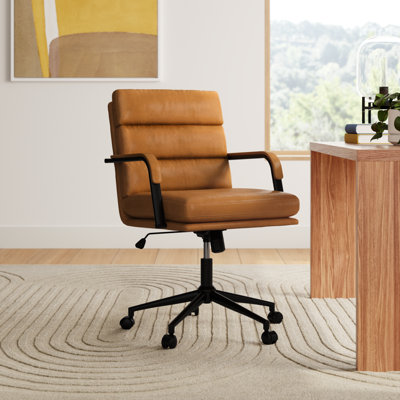 Anagrace Leather Upholstered Swivel Tilt Task Office Chair