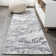 Swirl Marbled Abstract Gray/Blue Rug