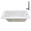 Baignoire de trempage en acrylique 72 po x 36 po, drain inclus-97545304