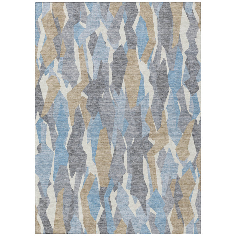 Machine Washable Indoor/Outdoor Chantille ACN2329 Stripes Rug, Rectangle 8' x 10'