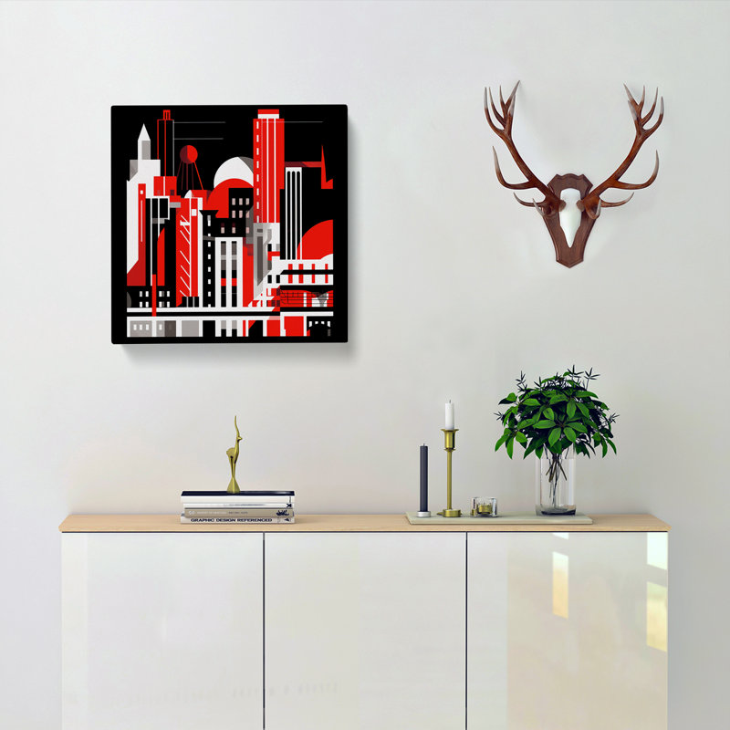 City Of Manchester Constructivism - Wrapped Canvas