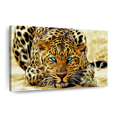 Impression sur toile «Blue Eyed Jaguar»