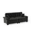 Canapé en chenille plissé 3 places avec support à ressorts durable et coussins en mousse épaisse et dense-1536516816