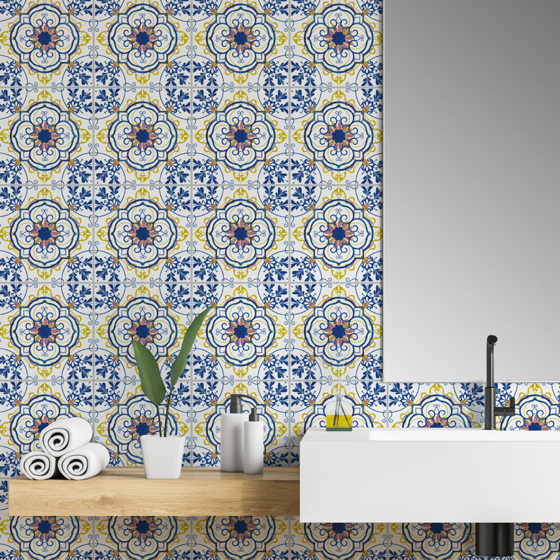 Gass 15cm W x 15cm L Vinyl Peel and Stick Mosaic Tile