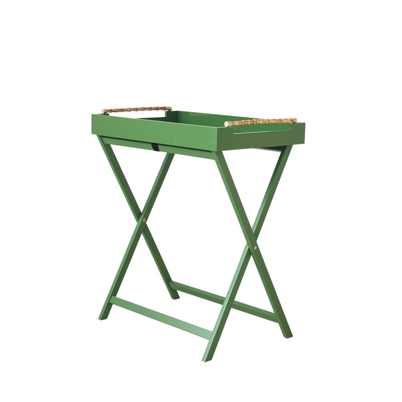 Verdant Bamboo-Handled Folding Tray Table