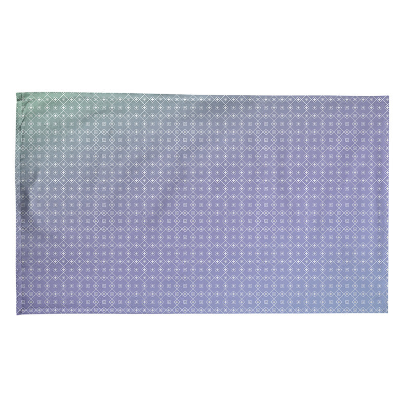 Serviette à thé à motif napperon, Polyester sergé, Mauve