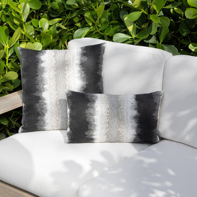 Resilience Lumbar Indoor/Outdoor Pillow Cover & Insert, Charcoal
