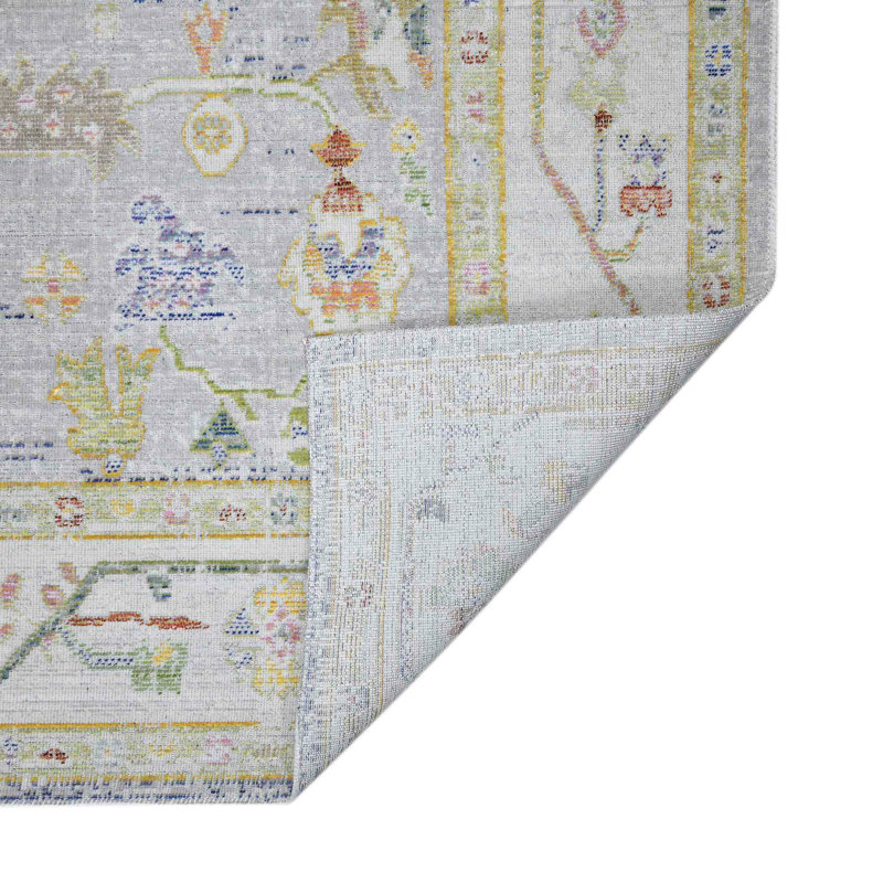 Blue Rectangular Vintage Spot Synthetic Area Rug 2' x 3'
