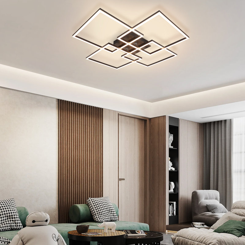 Darrly LED Flush Mount, Matt black