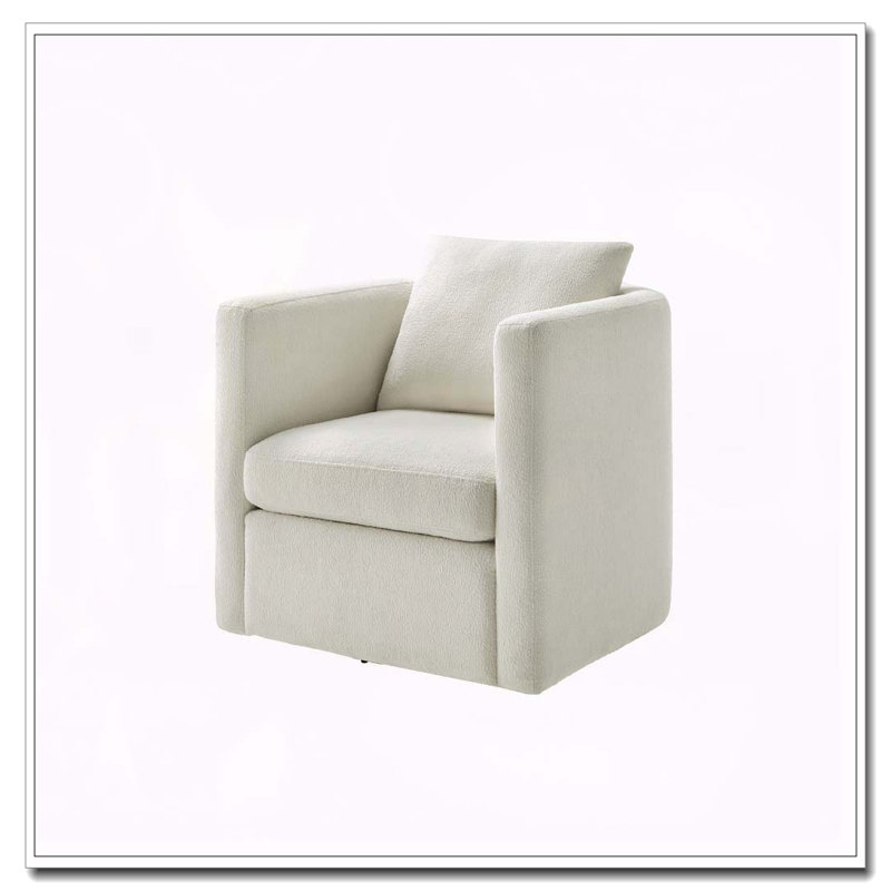 Fauteuil demi-tonneau Sutton, Ivoire ivoire