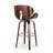 Mid-Century Modern Upholstered Swivel Barstool-496424262