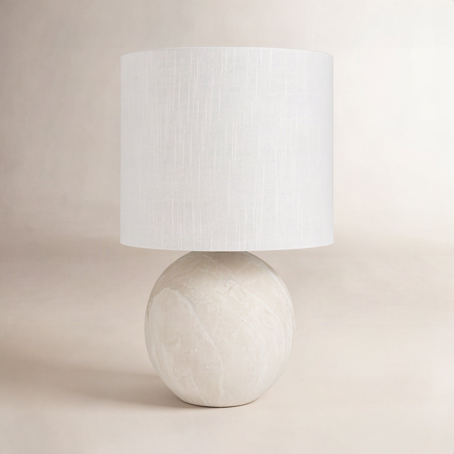 Lillian Ceramic Table Lamp, Beige 