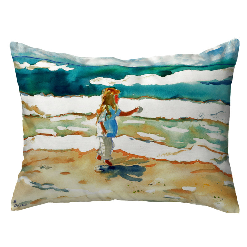  Coussin intérieur / extérieur Girl at the Beach