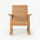 Natural Fir Wood Porch Rocker, Outdoor Rocking Chair with Smooth Armrests, High Comfortable Backrest