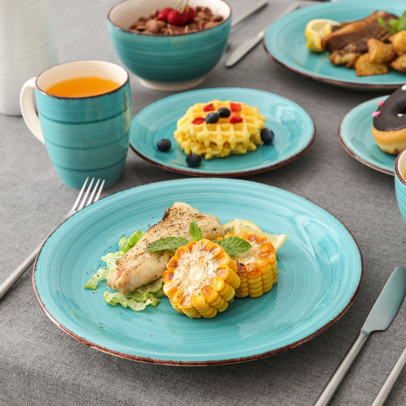 32 Piece Dinnerware Set, Service for 8, Blue