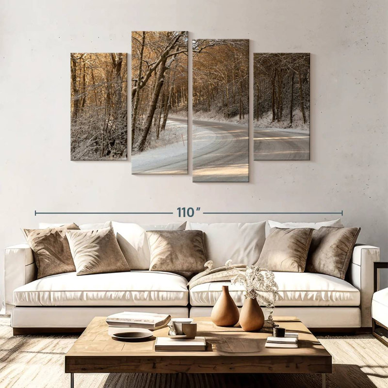 Alvord Smoky Mountains Winter, H 54 po x l 84 po