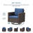 Naresa 9-Piece Wicker Outdoor Furniture Set  3-Seat Sofa & Swivel Gliders For Cozy Backyard Gatherings-1358565407