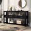 Table console moderne pour salon avec 4 tiroirs et 2 tablettes-108747858